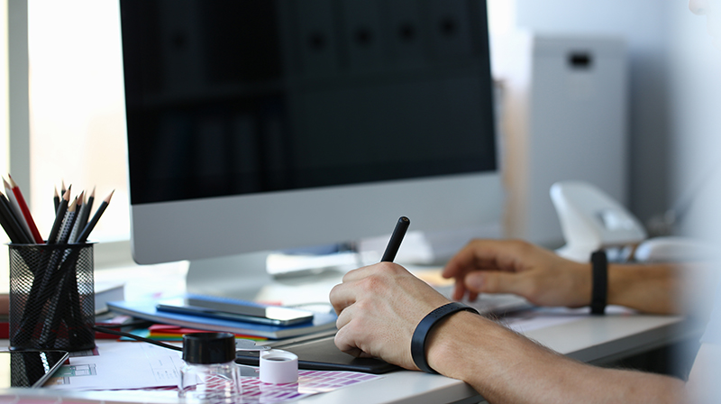 Work Computer Desk Adobestock 331652109